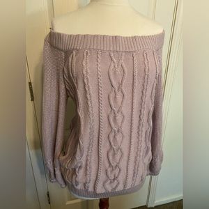 Lavender off shoulder sweater